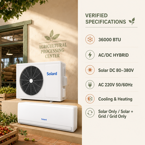 Aire Acondicionado Solar Doméstico de 36000 BTU, 3 Toneladas, Híbrido, Split, para Restaurante, Oficina, Edificio, Instalación en Exteriores, SLD-ACDC-36000c S - Product Image 5