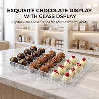 Barquette en plastique PET transparente jetable, écologique, personnalisée en usine, pour bonbons et chocolats, avec logo couleur sur mesure