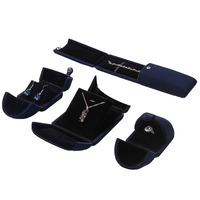 Luxe haut de gamme petit papier carton anneau boîte magnétique emballage bijoux collier boîte-cadeau Double porte avec Logo imprimé