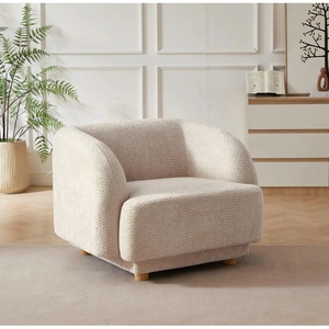 เก้าอี้พักผ่อนสไตล์คลาวด์ครีม ผ้าเชนิลล์ เก้าอี้โซฟาเดี่ยวสำหรับห้องนั่งเล่น ห้องนอน อพาร์ทเมนต์ เฟอร์นิเจอร์บ้านทันสมัย - Product Image 5