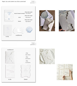 <span class=keywords><strong>Invitaciones</strong></span> <span class=keywords><strong>de</strong></span> <span class=keywords><strong>Boda</strong></span> Vintage con Impresión Tipográfica, Forma Especial, Hechas a Medida, Tarjetas <span class=keywords><strong>de</strong></span> Papel <span class=keywords><strong>de</strong></span> Algodón Ecológico - Product Image 2