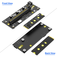 Kartu Riser M.2 M-Key ke PCI-e 4.0 X16 dengan Kabel Riser Oculink SFF-8612/8611 32GB/s Ekspansi GPU untuk Desktop ATX 6Pin Power