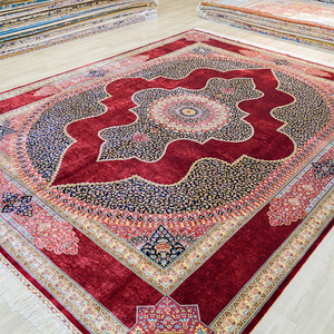 9x12ft indien royaume-uni dernier fait à la main chine Kazakhstan persan sur soie Qum tapis à vendre - Product Image 3