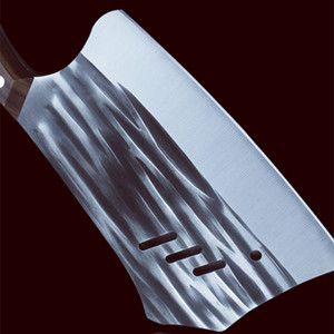 Cuchillo de cocina de tres filos, cuchillo para cortar, cuchillo para rebanar para mujer, cuchillo de picar forjado de punta redonda, cuchillo de doble propósito para - Product Image 2