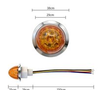 Feu de position latéral LED en plastique en forme de pastèque 12V 24V, lampe d'avertissement universelle de remplacement pour camion et poids lourd
