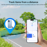 Traceur GPS personnalisé en forme de goutte d'eau pour iOS, compatible MFi, OEM, B2B, anti-perte, vente en gros