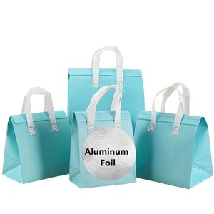 Sac isotherme personnalisé en non-tissé pour thé au lait, desserts, emballage à emporter, sac isotherme, sac à main avec isolation en feuille d'aluminium - Product Image 6