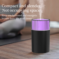 Humidificateur d'air portable 300 ml pour voiture avec lumière LED, mini humidificateur de bureau électrique USB, diffuseur de brume froide, gadgets pour la maison et le bureau