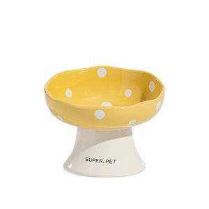 Ciotola per Alimentazione di Cani, Gatti, Conigli e Uccelli in Ceramica Inclinata, Antiscivolo, Facile da Pulire, Ecologica, con Protezione per il Collo - Product Image 1