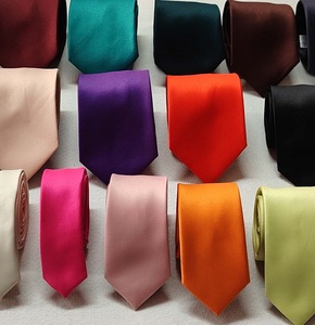 OEM ODM hombres microfibra poliéster liso color sólido <span class=keywords><strong>corbata</strong></span> satén clásico corbatas para hombres negocios boda fiesta regalo - Product Image 3