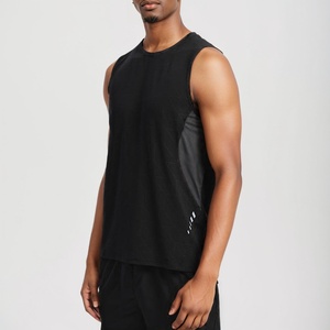 Men's Sleeveless <b>Vest</b> Breathable Workout Muscle <b>Stringer</b> Cut-Off Y Back 3D Fitness Pattern Wholesale Private Label - Product Image 3