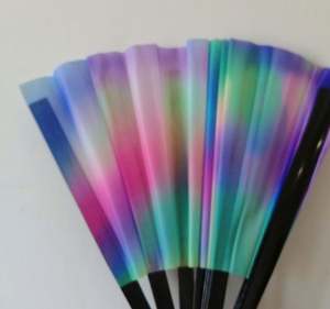 Abanicos Plegables de Bambú Ecológicos de 33 cm, Fáciles de Transportar, de Plástico, para Fiestas, Bodas, Promocionales, Pintados - Product Image 2