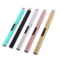 Briquet à bougie électrique rechargeable sans flamme coupe-vent OEM sous marque privée pour accessoires de bougies de luxe