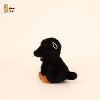 Brutus Rottweiler Peluche Super Douce Chien Coton Noir Confort Soulagement Du Stress Anniversaire