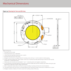 Bridgelux BXRC-40E10K0-C-83 Gen 8 Vero 29 Array 85W COB LED 4000K Ra80 3SDCM 14863lm 175lm/W - Product Image 6