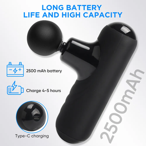 Mini Pistola de Masaje Muscular de Percusión Profunda con 6 Velocidades y Motor sin Escobillas de 6 mm de Carrera para Aplicación Corporal - Product Image 2