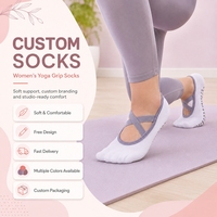 Chaussettes de yoga antidérapantes personnalisées pour femmes, chaussettes de danse de ballet Pilates pour la pratique quotidienne de la remise en forme en intérieur