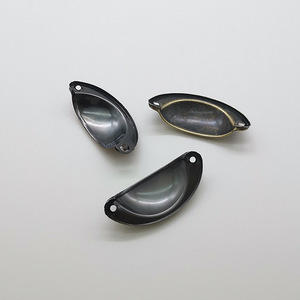 มือจับลิ้นชักรูปเปลือกหอย รูปวงรี เหล็กโบราณ สไตล์จีน สีบรอนซ์ ทนทาน ใช้สำหรับเฟอร์นิเจอร์ - Product Image 4