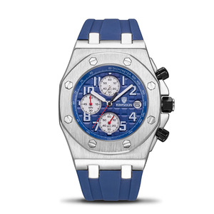 KIMSUDM Hommes Quartz Montres Multifonctions Sport Militaire Trois Cadran Calendrier Affichage Mâle Horloge En Silicone - Product Image 5