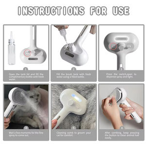 All'ingrosso spazzola autopulente per spargimento di gatti in plastica <span class=keywords><strong>ABS</strong></span> pettini in gomma per cani con pettine statico per capelli - Product Image 4