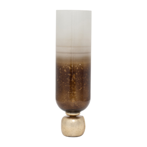 Portacandele Cilindrico Ombre, Design Moderno in Vetro e Metallo, Centrotavola Decorativo - Product Image 2