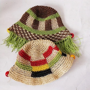 Chapeau <span class=keywords><strong>de</strong></span> soleil artisanal en herbe naturelle pour adultes – Style décontracté et respirant pour la plage et les vacances en extérieur - Product Image 1