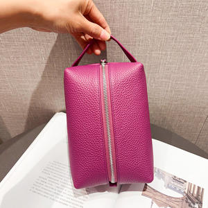 Bolsa de Aseo Personalizada de Cuero PU, Bolso de Compras Diario, Bolsa Cuadrada, Bolsa de <span class=keywords><strong>Viaje</strong></span> para Cosméticos y Maquillaje con Borla y Cremallera - Product Image 5