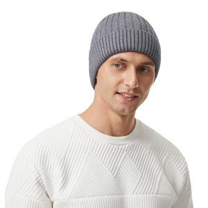 Chất Lượng Cao Cao Cấp Sang Trọng Mens Phụ Nữ Unisex Đồng Bằng Tinh Khiết 100% Cừu Len Dệt Kim Nắp ca-pô Beanie Hat - Product Image 6