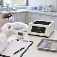 Séchoir à objectifs de laboratoire de pathologie à plaque chauffante pour 100 objectifs, chauffe-objectifs d'histologie de 0 à 99 objectifs ℃   Contrôle PID avec station de scellement à la cire de paraffine