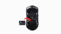 Souris de jeu sans fil rechargeable PAW3950 Max 30000 DPI en alliage de magnésium 2.4Ghz+BT+type C personnalisée