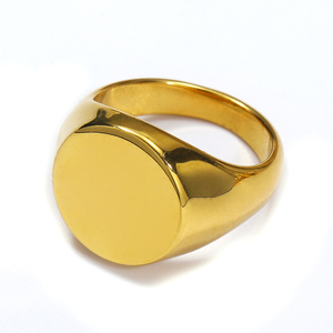 Bague en acier inoxydable plaqué or 18 carats, squelette poli, style simple et tendance, modèle <span class=keywords><strong>Atila</strong></span> AJ-0189, vente en gros, bijoux pour femmes - Product Image 3