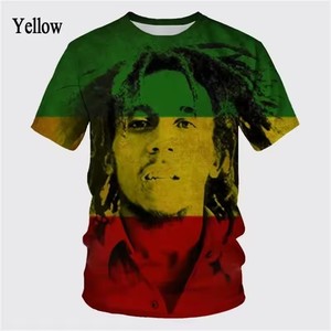T-shirt décontracté imprimé Hip Hop 3D Pop drôle musique Rock Bob Marley motif <span class=keywords><strong>grande</strong></span> taille vêtements pour hommes femmes en Polyester/coton - Product Image 6
