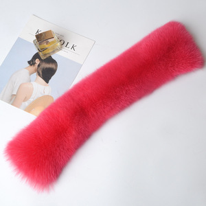 Venta al por mayor cuello de piel de zorro real esponjoso y de lujo para abrigos mujeres y hombres - Product Image 5