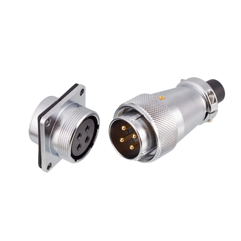 Connecteur Industriel Aviation 3 Broches WS24 - Aluminium, Soudure, IP40 - Neuf