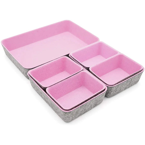 Space-saving Felt Drawer Organizer Trays Storage Box Office Organizer Tray Divider Drawer Organizer