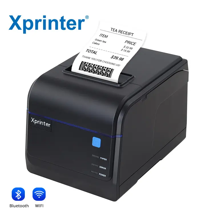 Xprinter XP-A260N 80Mm Pos Thermische Printer Geluid En Licht Waarschuwingsfunctie Clear Printing Bill Printer