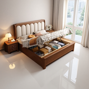 Victorian Customized Storage Solid Wood <strong>Bed</strong> <strong>Set</strong> for Hotel <strong>B</strong>&amp;<strong>B</strong> Apartment Bedroom Furniture - Product Image 4