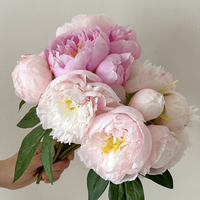 Bunga Peony Buatan dari Sutra Organza untuk Dekorasi Meja Ruang Tamu Kamar Tidur Gaya Modern Bunga Palsu Tahan Lama.