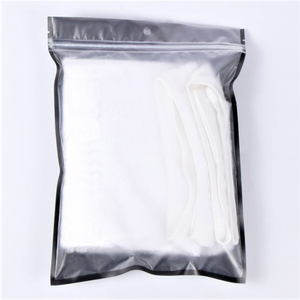 one side clear zip lock custom plastic bags for clothes