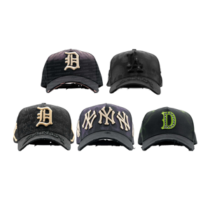 Gorra de béisbol de gamuza personalizada de 5 paneles con forro de satén, diseño GRAFFITI, con logo de demonio, para mascotas y humanos - Product Image 3