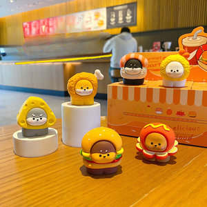 Kotak Resin Tema Makanan Lucu Bentuk Anak Anjing, Dekorasi Meja, Koleksi Mainan, Hadiah untuk Penggemar Hewan, Pajangan Meja Remaja - Product Image 4