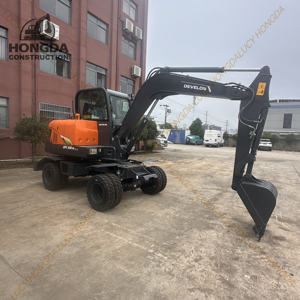 100% Original Corea Mini Doosan DX60W excavadora de ruedas Venta caliente multifuncional excavadora usada con motor Isuzu precio bajo - Product Image 5