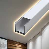 Profilé LED carré mince en alliage d'aluminium série 6000 le plus populaire pour éclairage de plafond et décorations de meubles, soudage et découpe TW5075