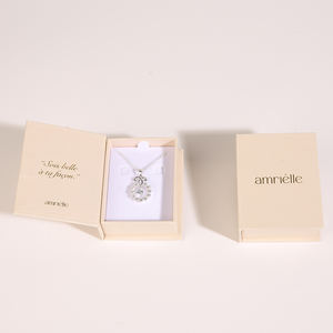 Boîte de rangement rectangulaire personnalisée avec logo, vente chaude, magnétique, pour emballage de colliers, bracelets, boucles d'oreilles et bagues - Product Image 1