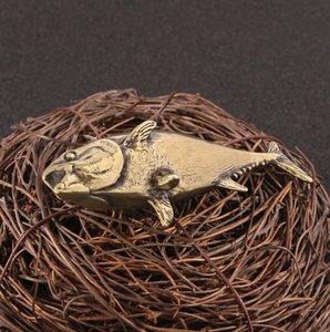 Adornos de latón retro Atún de aguas profundas Artesanía de latón Colección de peces de simulación - Product Image 5