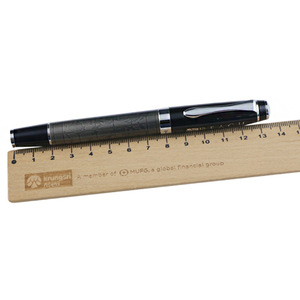 Stylo publicitaire 3D avec motif graphique, pointe 0,5 mm, encre noire, finition brossée bronze antique, motif de <span class=keywords><strong>carte</strong></span> en relief métallique, stylo à bille - Product Image 4