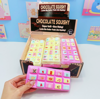 Jouet à presser en chocolat tricolore à récupération lente X - Jouet anti-stress le plus vendu - Ensemble de 12 pièces en boîte