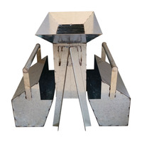 Diviseur d'échantillons à rainures pour granulats grossiers et fins, outil en acier inoxydable pour l'échantillonnage en laboratoire de granulats de construction