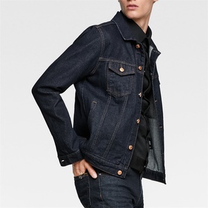 Autumn Fashion Selvedge <strong>Jean</strong> Mens <strong>Black</strong> Denim <strong>Jacket</strong> in Bulk Button up Denim <strong>Jacket</strong> for Men Outdoor - Product Image 2