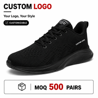 Chaussures de course à lacets pour hommes, personnalisables avec logo, nouvelle collection été, respirantes, en maille, légères, amortissantes et souples